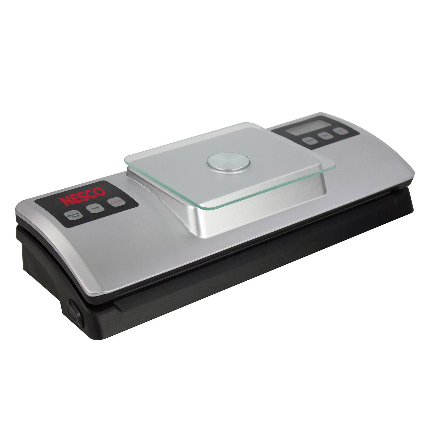 Front. Nesco - 120-Watt Deluxe Vacuum Sealer with Digital Scale - Silver.