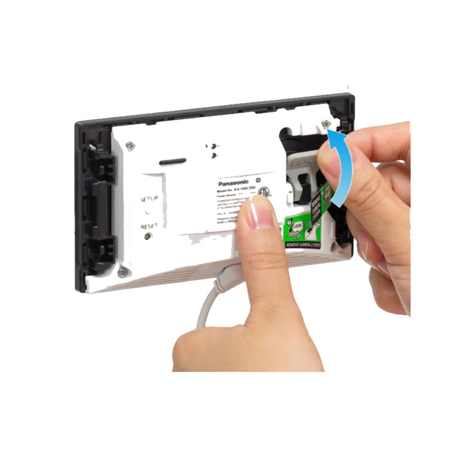 The text on the image is: "Panasonic - SE TUP RESET 0 LOCK SOMS CANERA2".