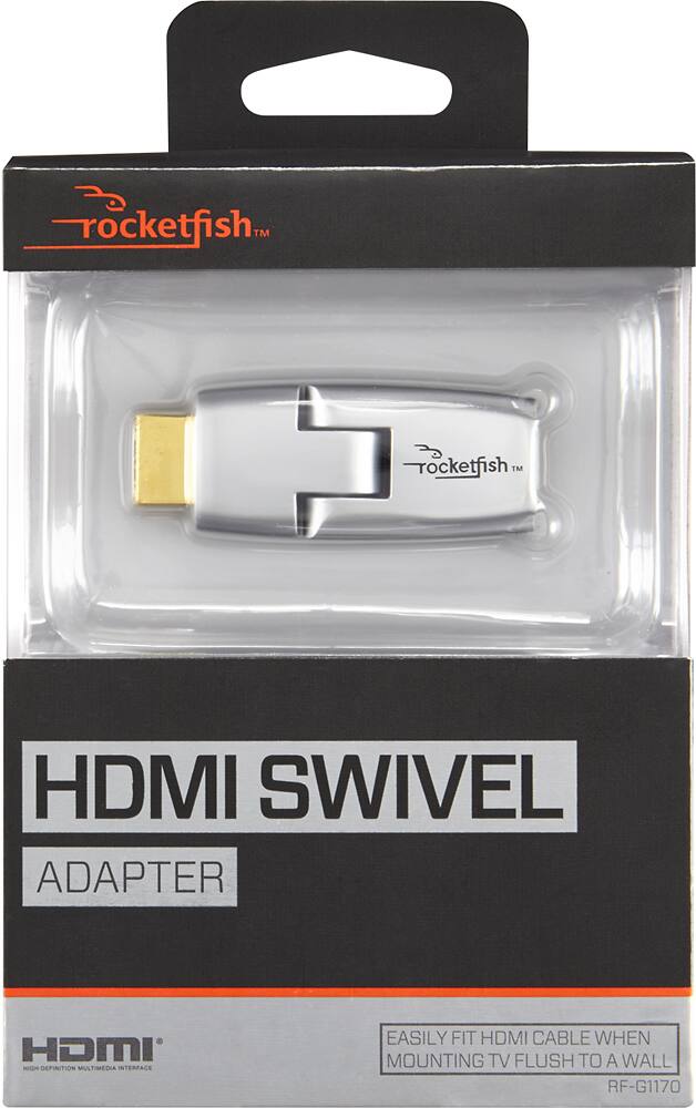 Best Buy Rocketfish™ HDMI Swivel Adapter Silver/Gold RFG1170