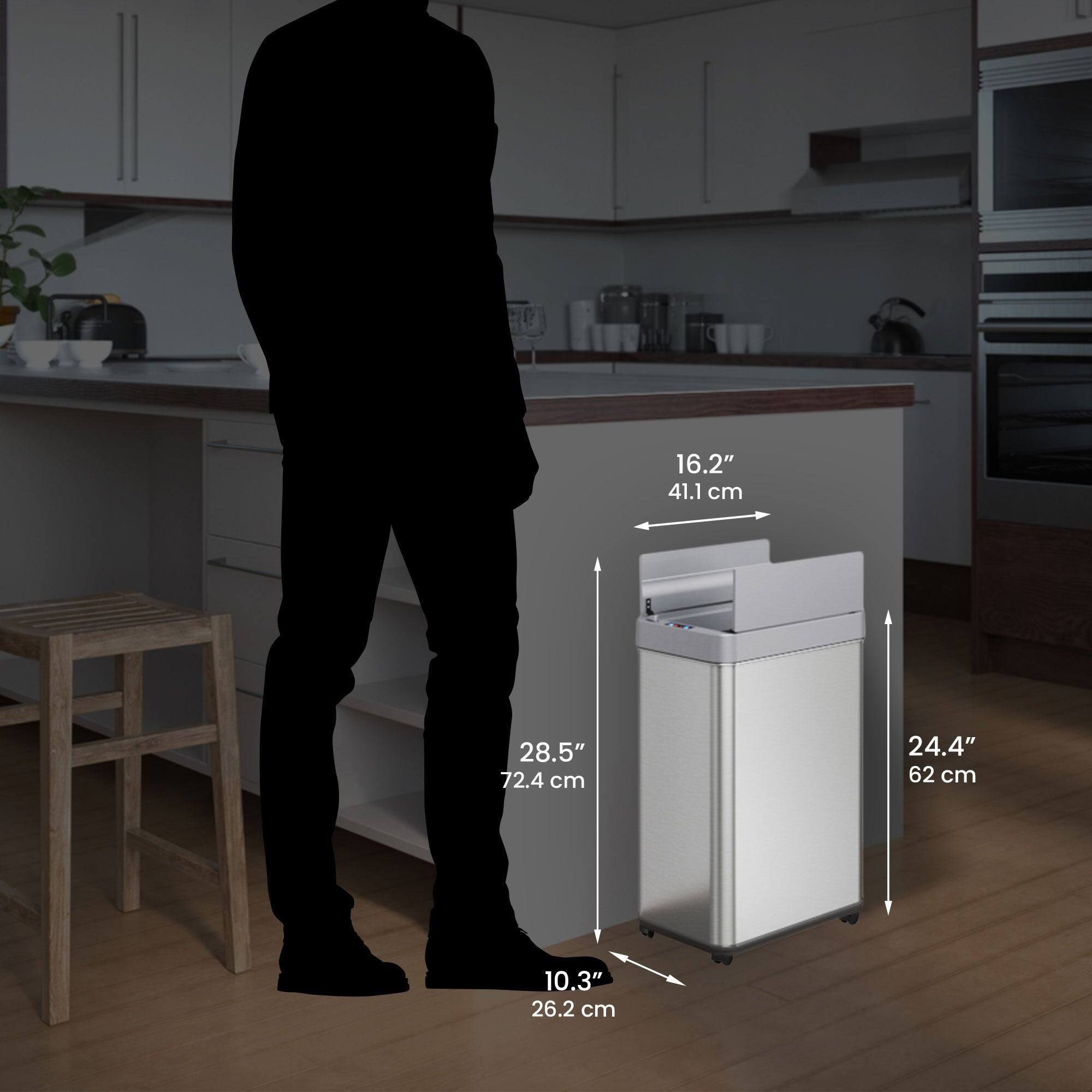 16.2" 41.1 cm  
28.5" 72.4 cm  
24.4" 62 cm  
10.3" 26.2 cm