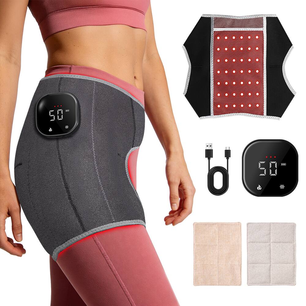Morfone - 660nm Wireless Red Light Therapy Belt. Features timer settings and three adjustable intensity levels - Gray