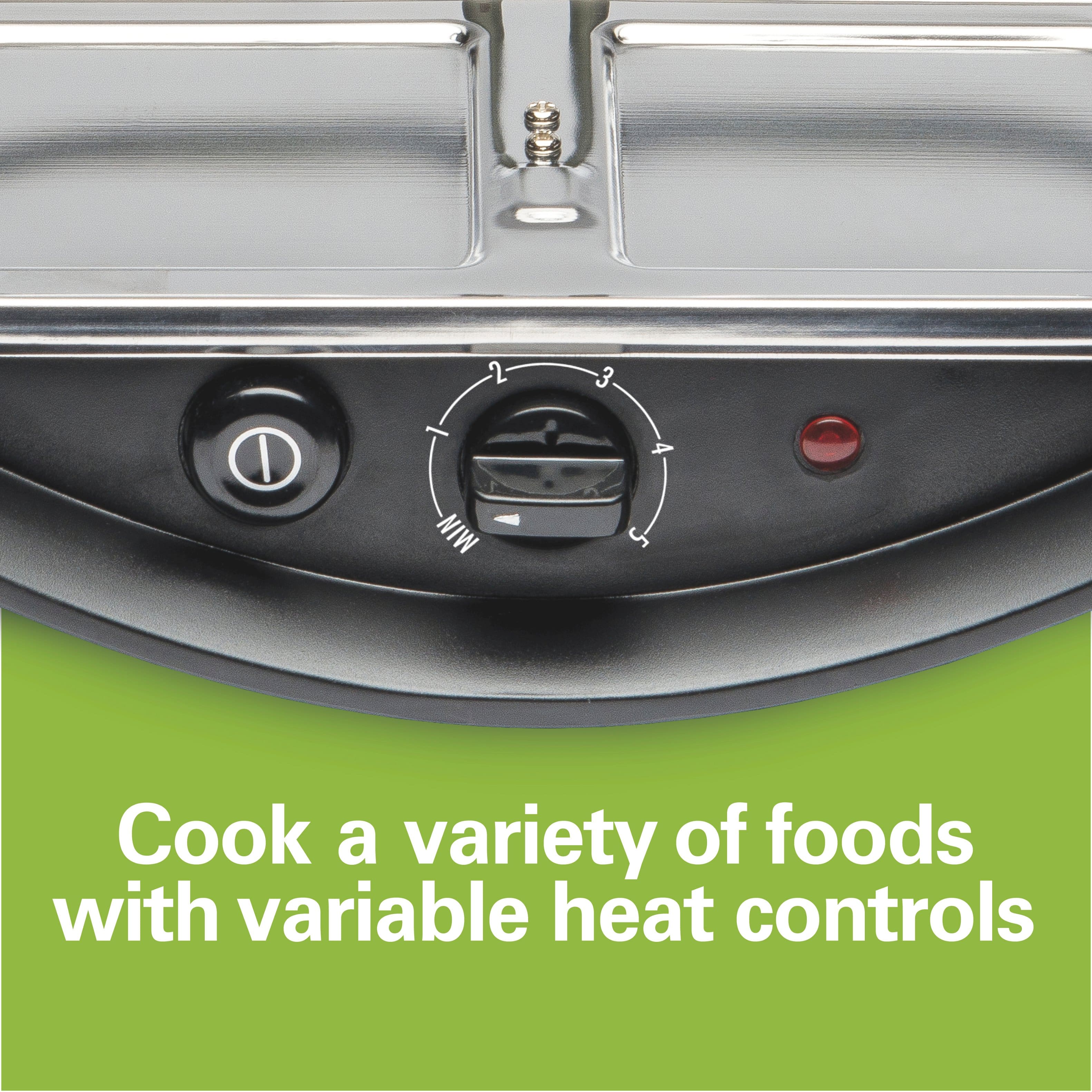 Cook a variety of foods with variable heat controls