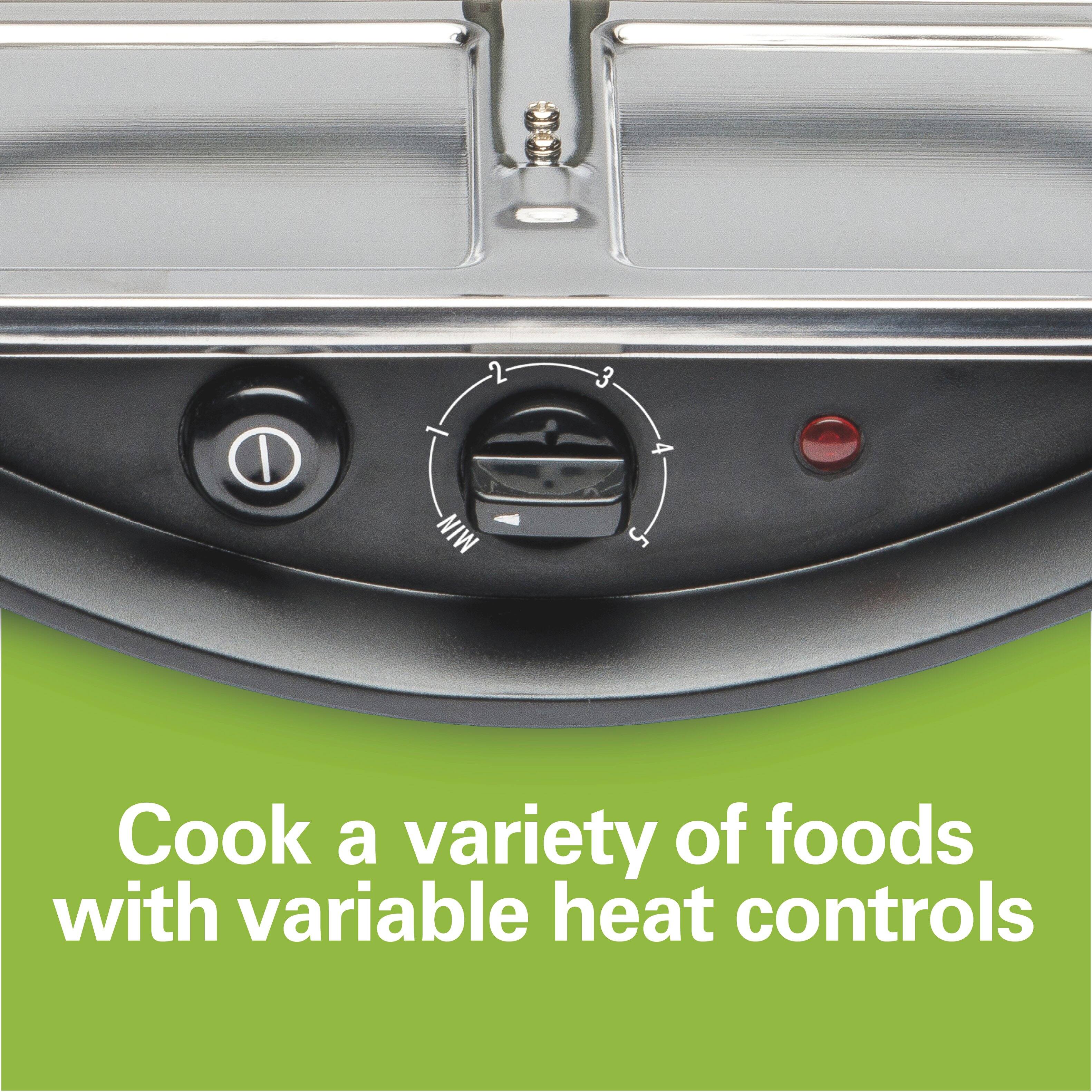 Cook a variety of foods with variable heat controls