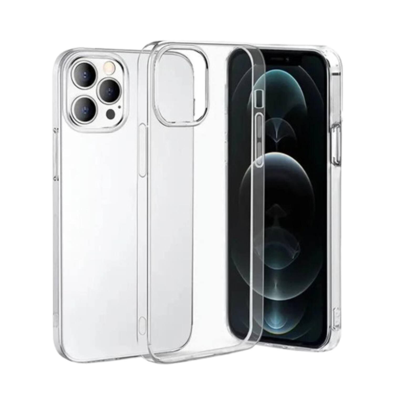 Stock Preferred - Shockproof Silicone Case for iPhone 15 Pro Max - Clear
