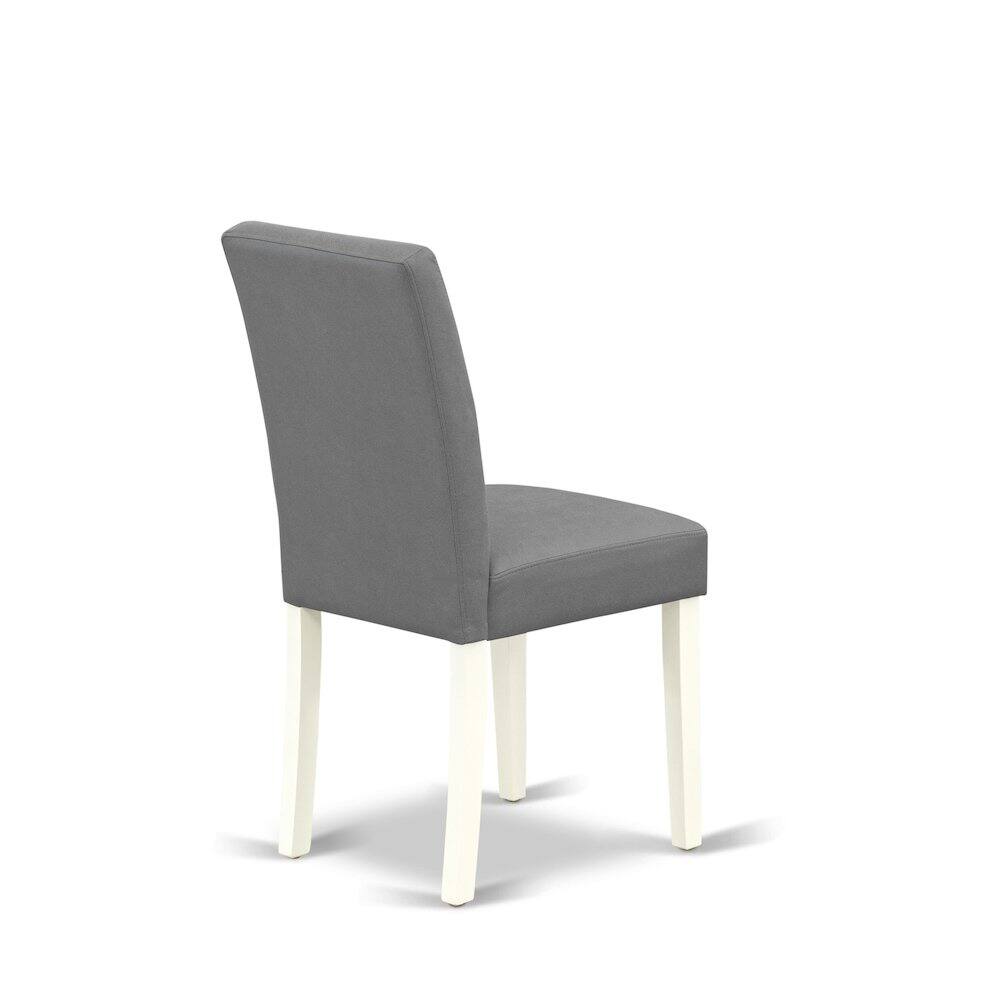 Alt View 4. East West Furniture - 5 Piece Dining Table Set contain A Modern Table - White.