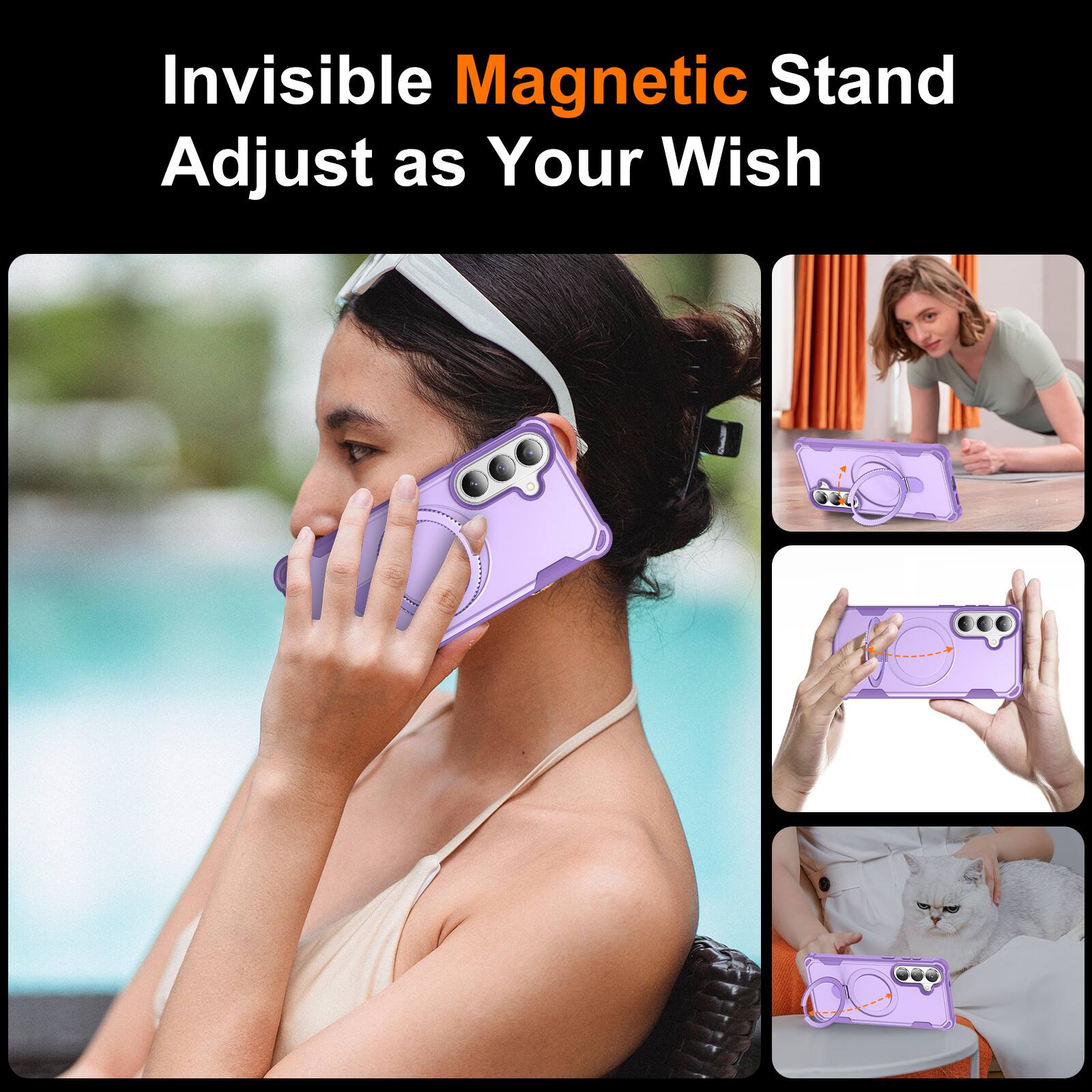 Invisible Magnetic Stand  
Adjust as Your Wish
