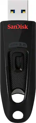 Front. SanDisk - Ultra 256GB USB 3.0 Flash Drive - Black.