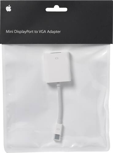 Alt View 1. Apple - Mini DisplayPort to VGA Adapter - White.