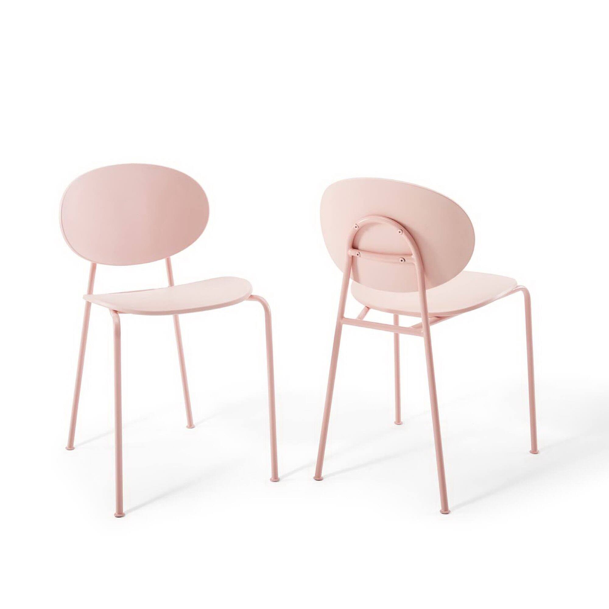 Angle. Modway - Palette Dining Side Chair Set of 2 by Modway - Pink.