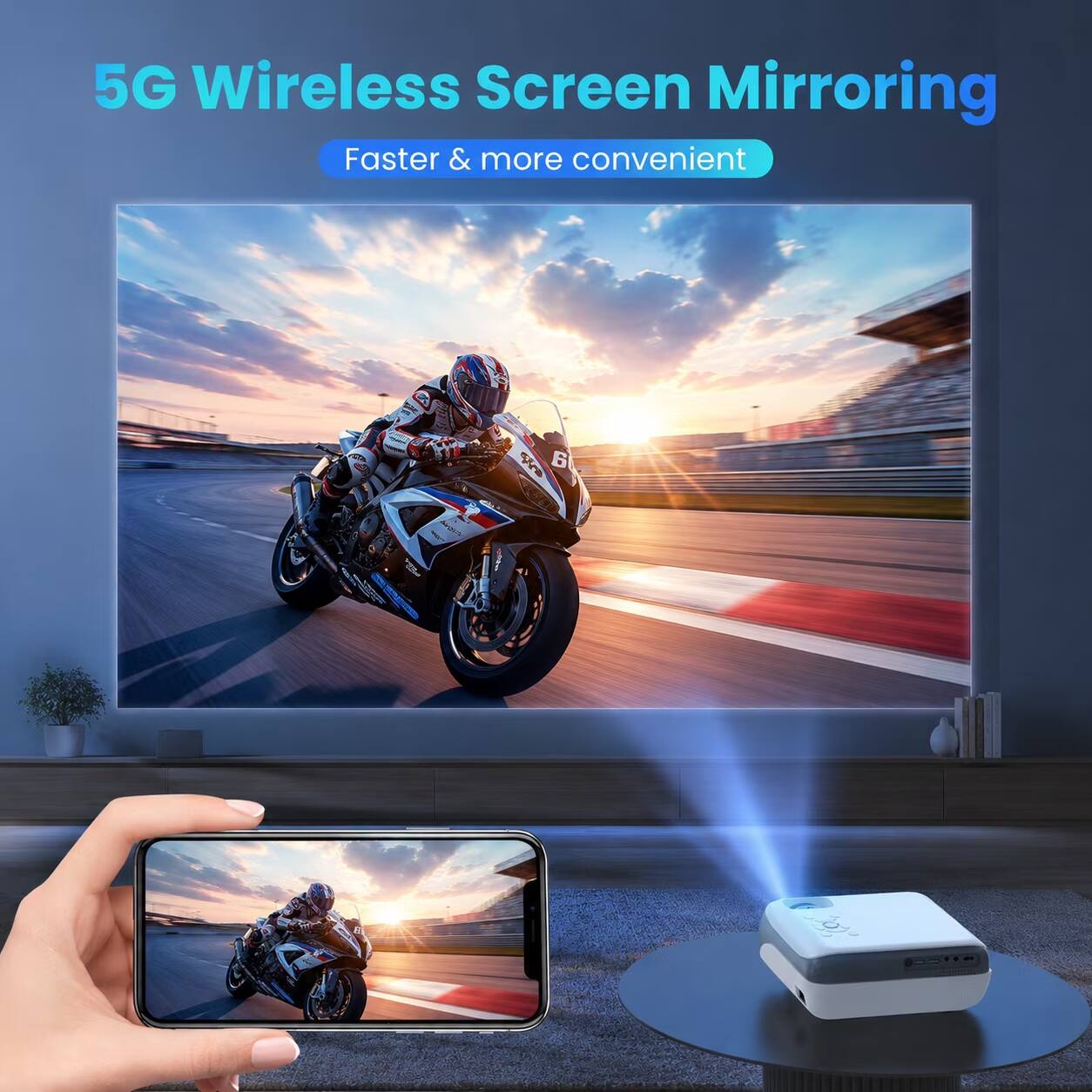 Groview Mini Home Theater Projector Native 1080P 350 ANSI WiFi
