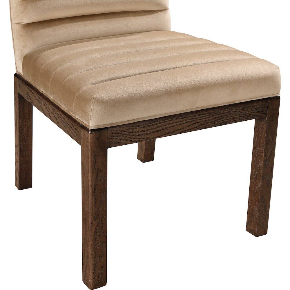 Alt View 4. Meridian Furniture - Evelyn Beige Velvet Dining Chair - Beige.