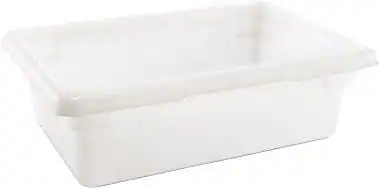 Front. RubberMaid - Rubbermaid® Food Storage Box, 3-1/2Gal., 6" High, White - White.