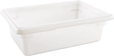 Front. RubberMaid - Rubbermaid® Food Storage Box, 3-1/2Gal., 6" High, White - White.