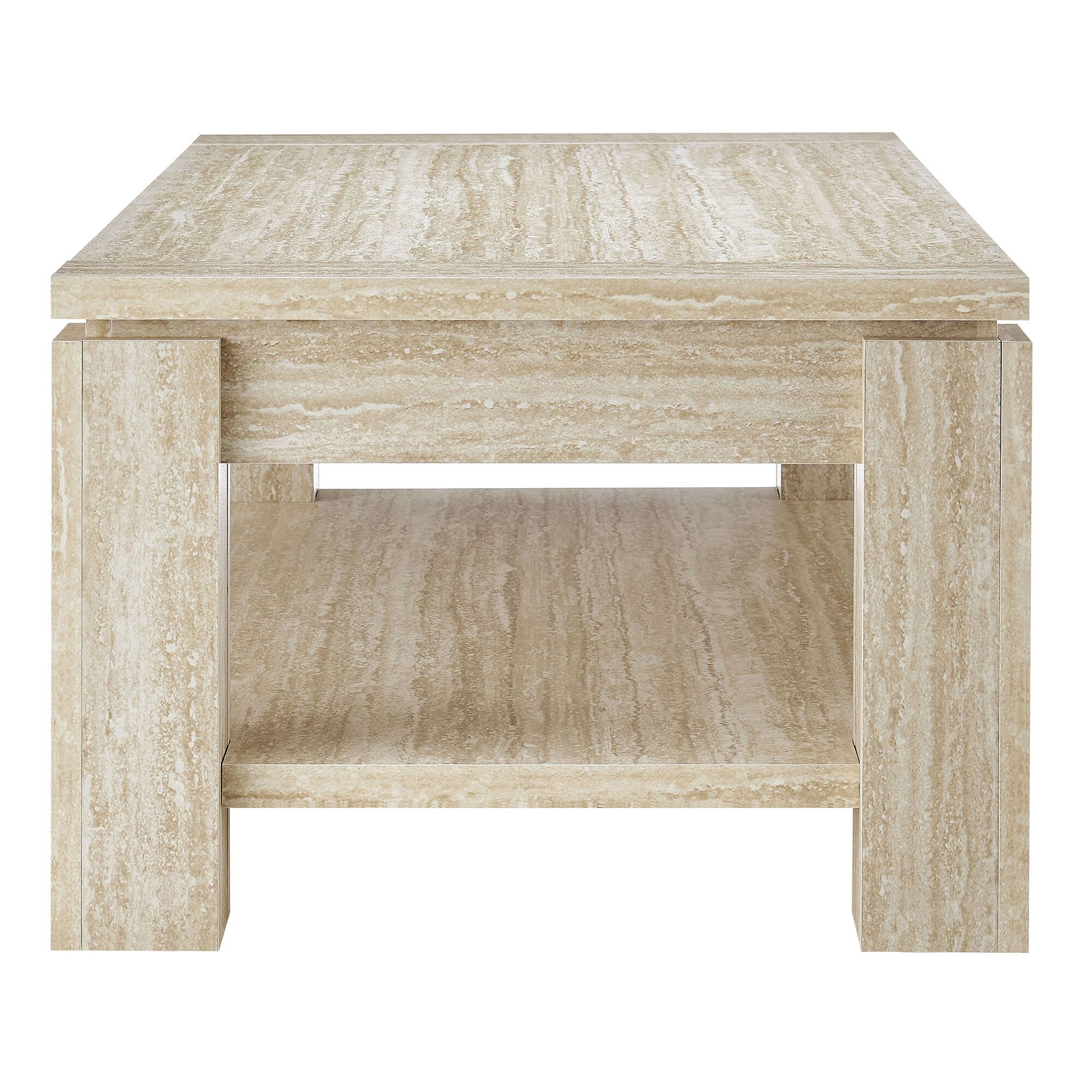 Alt View 2. Modway - Hollis Travertine Coffee Table by Modway - Travertine.