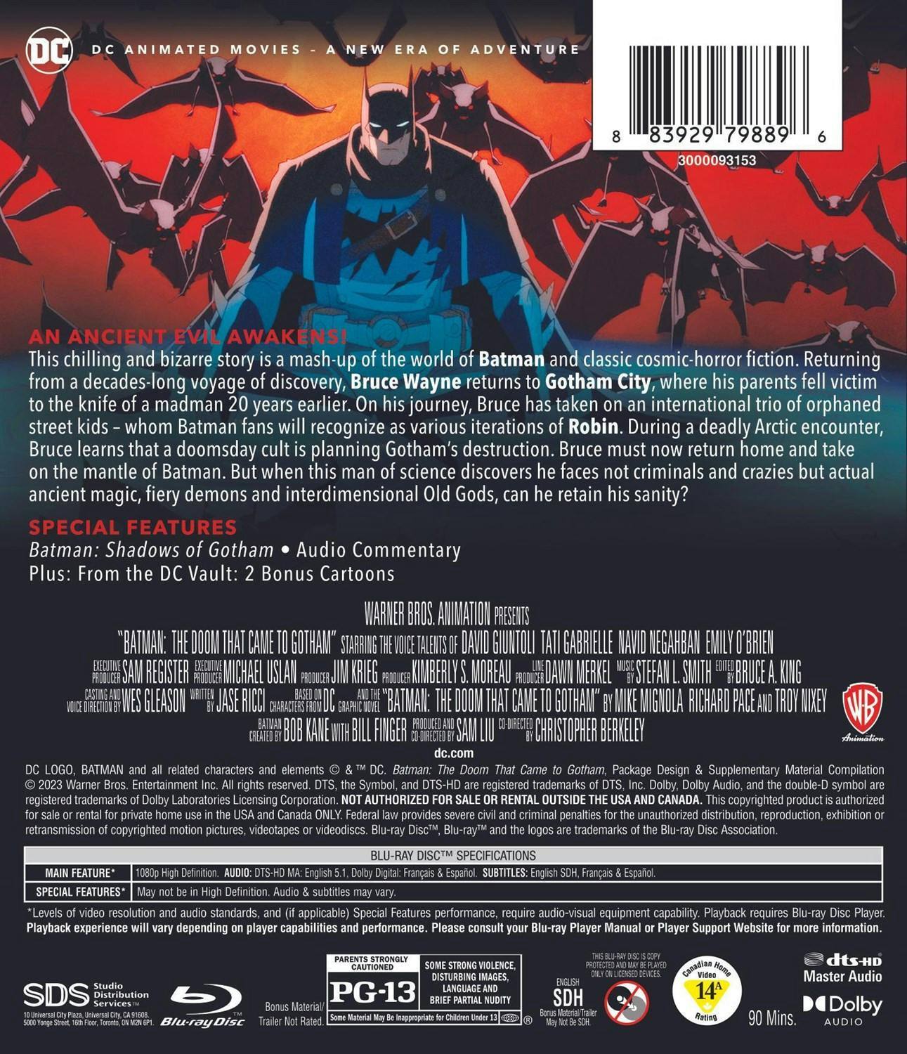 Back. Batman: The Doom That Came to Gotham [Blu-ray].