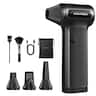 WOLFBOX - Electric Air Duster with Removable Battery, Cordless Compressed Air Duster, Multi-Nozzle Cleaner for PC, Car & Home - Gray