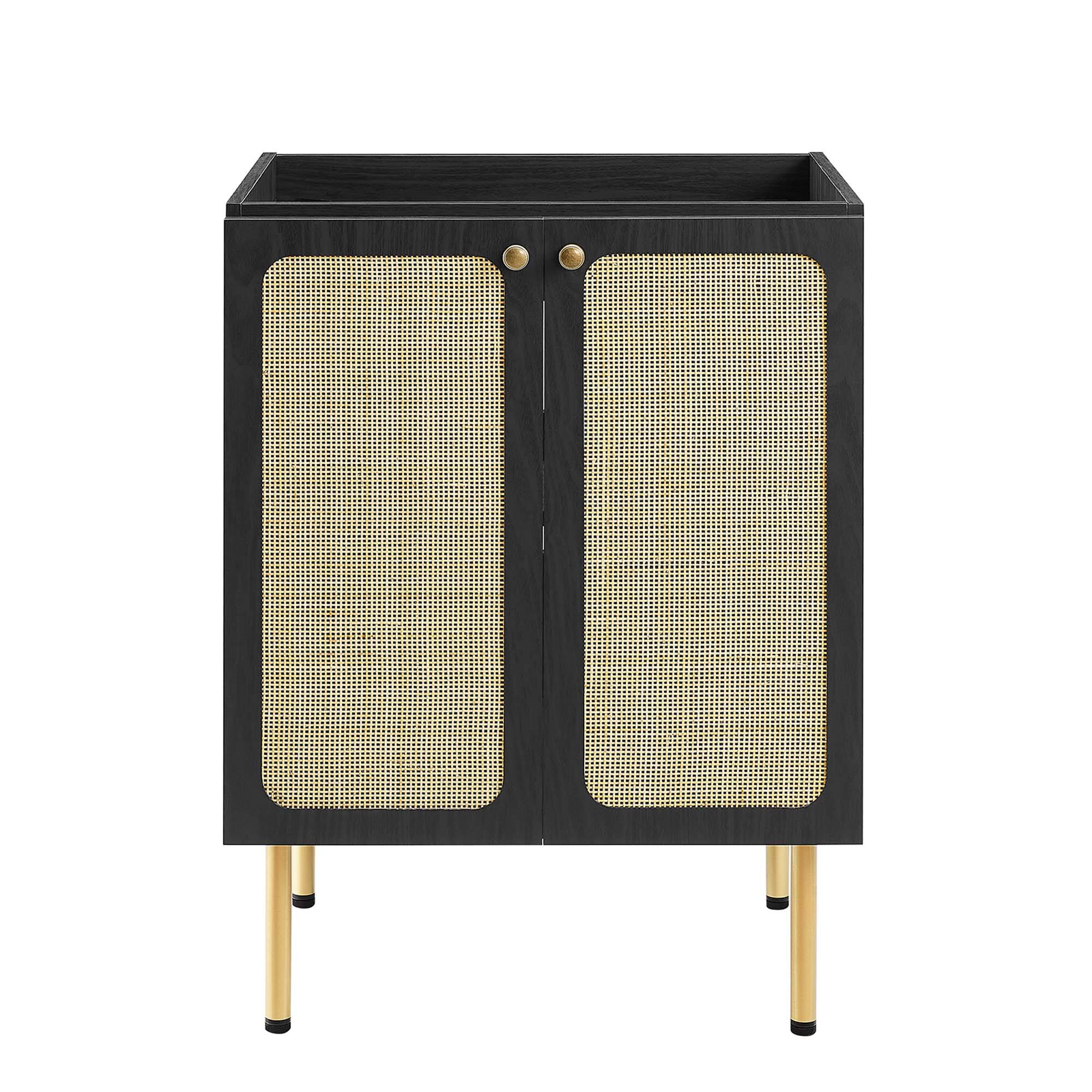 Alt View 6. Modway - Chaucer Bathroom Vanity with Black Basin Included by Modway - Black Black.