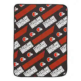Pegasus - Cleveland Browns 60" x 72" Slanted Half-Stripe Wordmark Ultra Soft Blanket - Multicolor