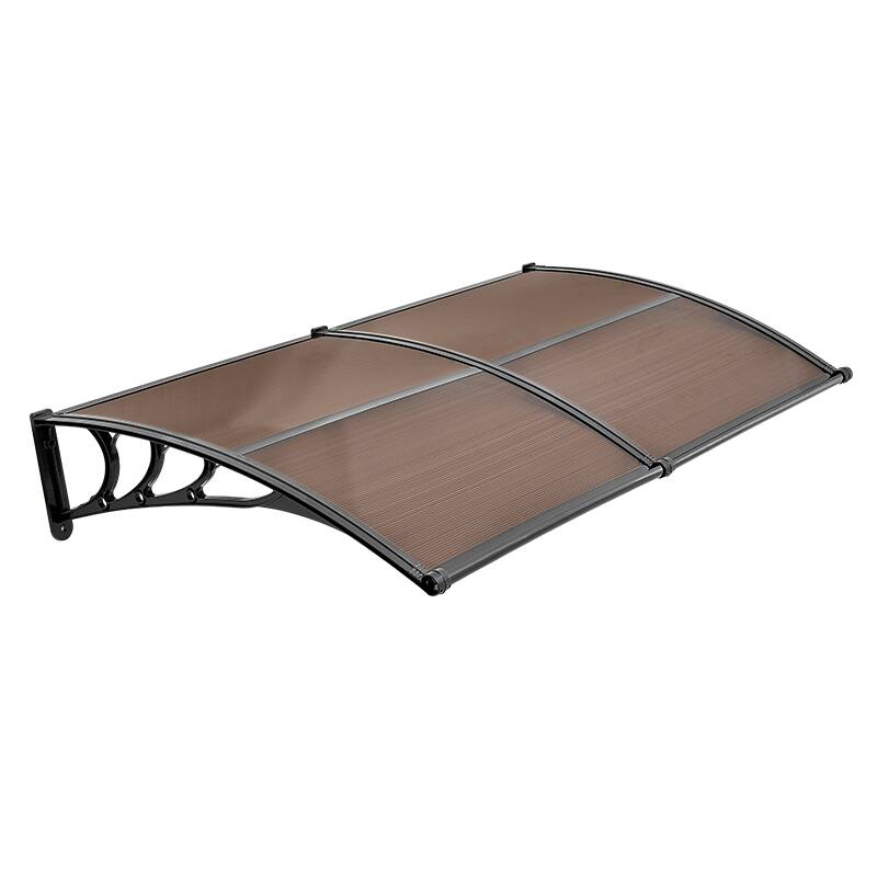 Alt View 5. VEVOR - Awnings for Door Entrance, 38 x 78 in, Exterior Front Door Window Awnings with Drainage & Metal Bracket - Brown,Black.