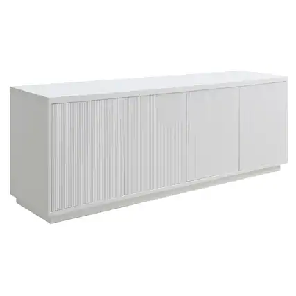 Angle. Hudson&Canal - Hanson TV Stand for Most TVs up to 75" - White.