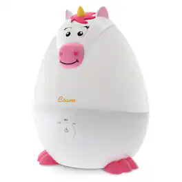 CRANE - 0.5 Gal. Adorable Ultrasonic Cool Mist Humidifier Unicorn - White/Pink