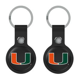 Keyscaper - Miami Hurricanes Two-Pack AirTag Holders - No Size - Black