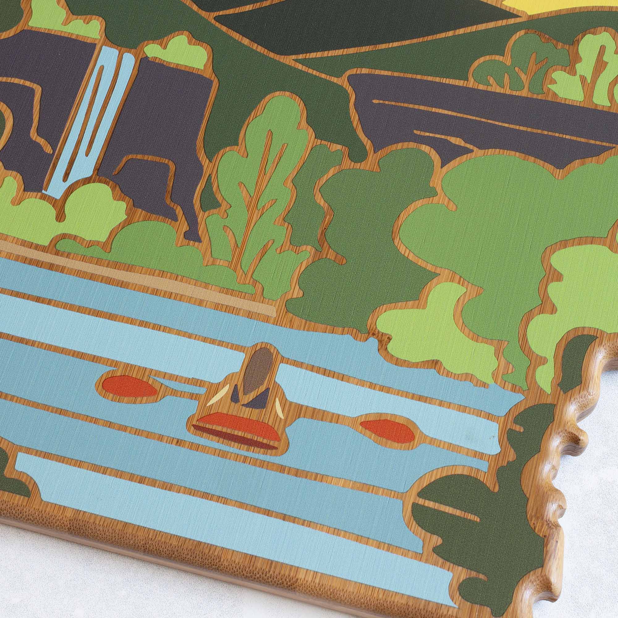 Alt View 2. Totally Bamboo - Arkansas Cutting Board with Artwork by Summer Stokes.