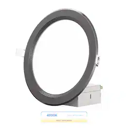 Infibrite - 6 In. Ultra-Thin Recessed LED Downlight 12W 1050LM Adjustable white Wet Rated, Triac Dimmable Trim 6-Pac - Black