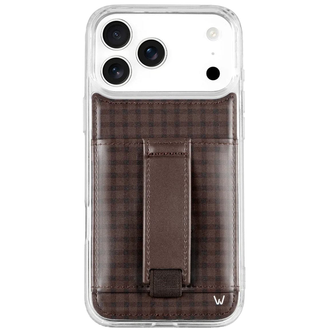 Walli Cases - Phone Case with Wallet and Finger Strap for iPhone Air - Cafe Gingham