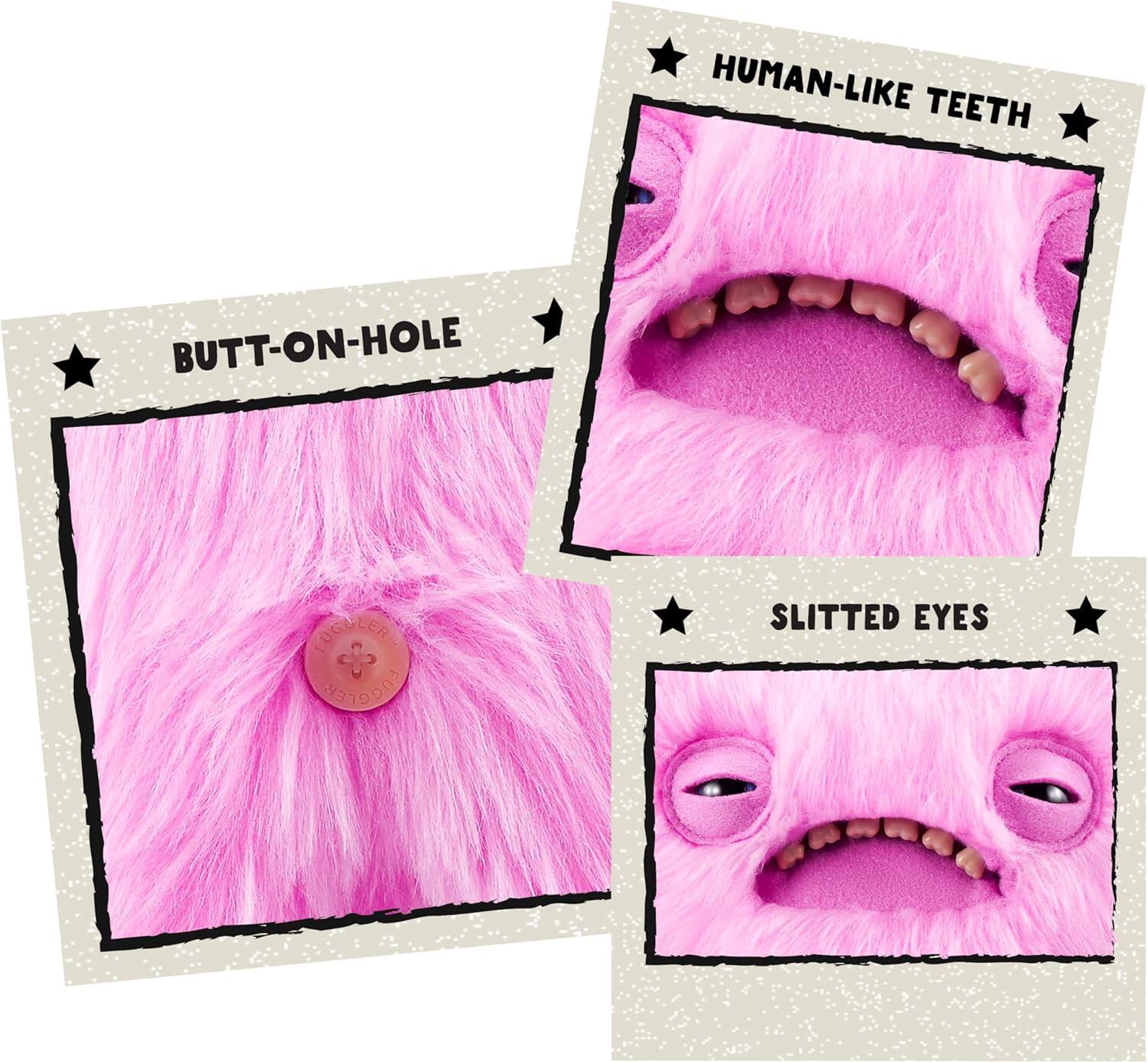 HUMAN-LIKE TEETH  
BUTT-ON-HOLE  
SLITTED EYES