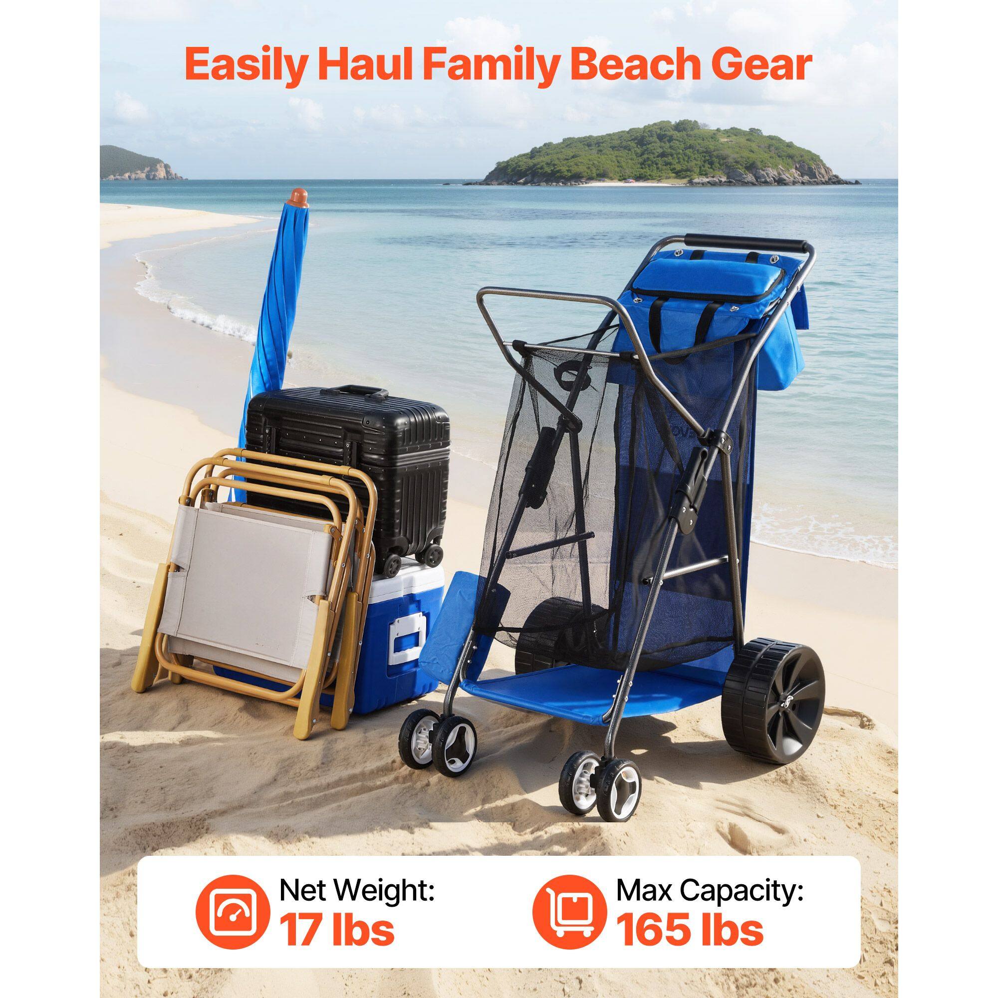 Easily Haul Family Beach Gear

Net Weight: 17 lbs

Max Capacity: 165 lbs