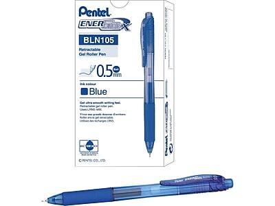 Pentel ENER BLN105 Retractable Gel Roller Pen 0.5 mm in Cobalt Blue

- Retractable Gel Roller Pen
- Ink color: Blue
- Gel ink with excellent writing feel
- Smooth, consistent ink flow
- Three-line grip for comfortable writing
- Refillable with ENER gel ink cartridges
- Made in Japan
- © Pentel Co., Ltd.
