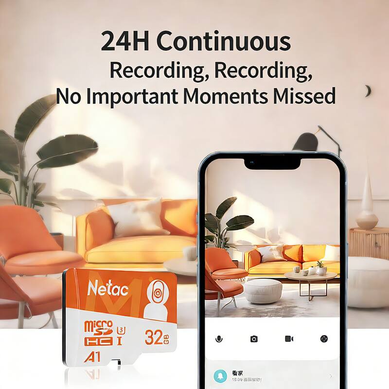 24H Continuous Recording, Recording, No Important Moments Missed  
Netac  
Micro SDHC I 32GB  
A1  
15.29
