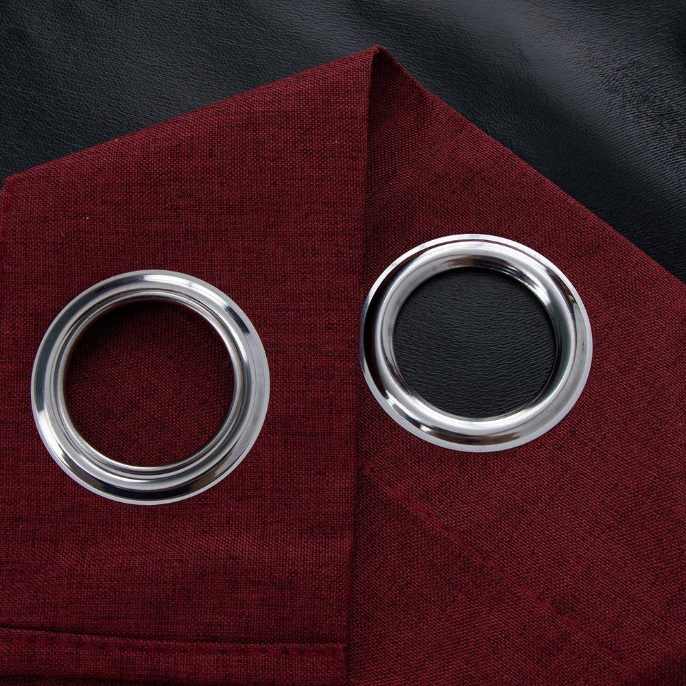 Left. RT Designers Collection - RT Designers Collection Cabana Two Pack Premium Grommet Curtain Panel 54" x 84" Burgundy - Burgundy.