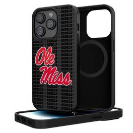 Keyscaper - NCAA - Ole Miss Rebels Primary Logo iPhone Magnetic Bump Case - 15 - Black