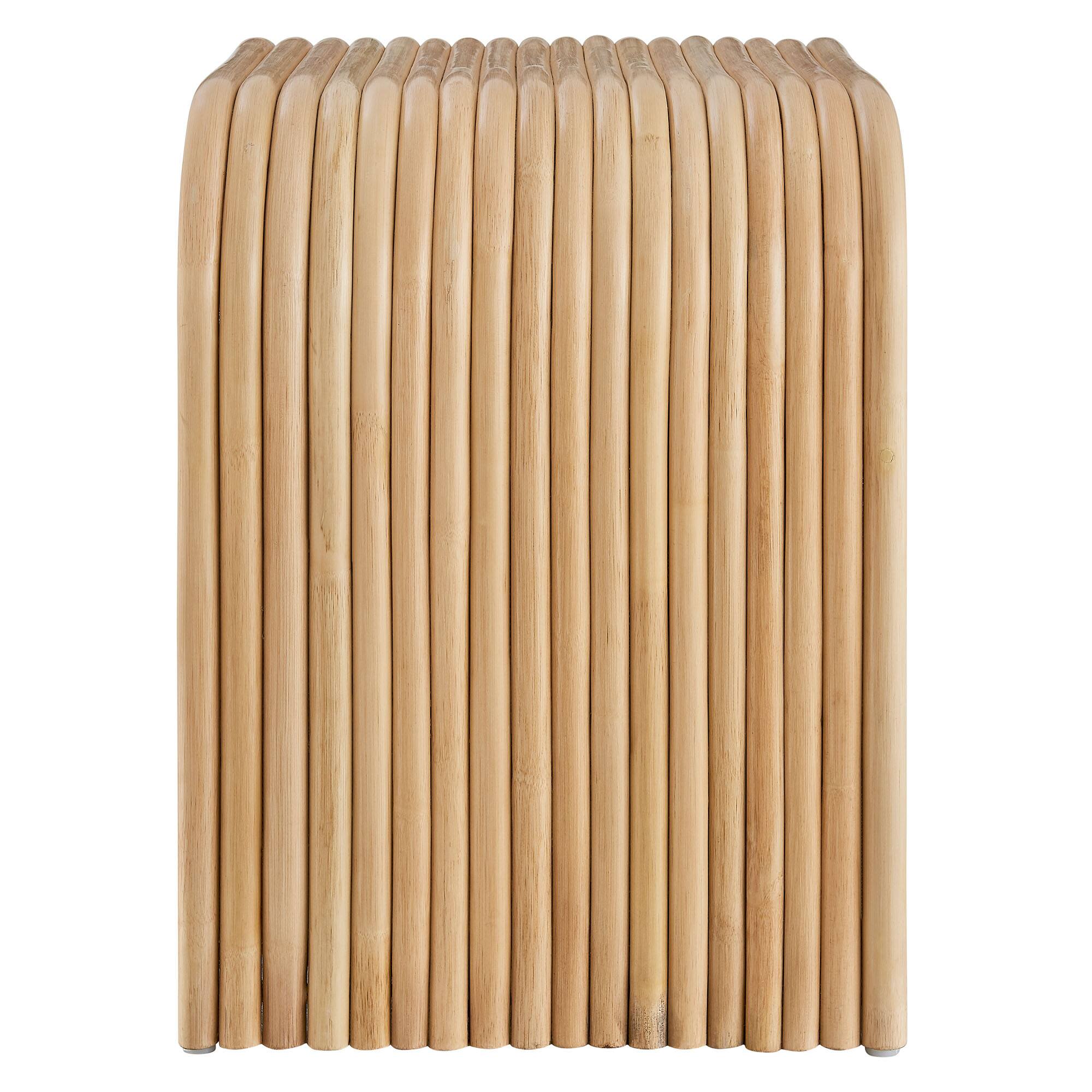 Alt View 2. Modway - Eve Curved Natural Rattan Side Table by Modway - Natural.