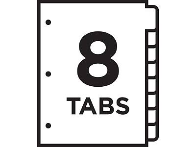 Alt View 8. Avery - Ready Index Table of Contents Pre-Printed Numeric Paper Divider, 8 Tabs, 6 Sets - Multicolor.