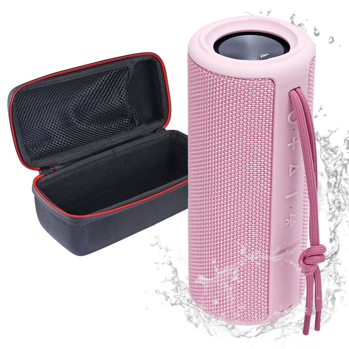 Front. Alchemy Casas - X21 Portable Outdoor Wireless Waterproof With Fm Radio Sd Card Slot Aux For Shower - Hard Travel Case - pink.