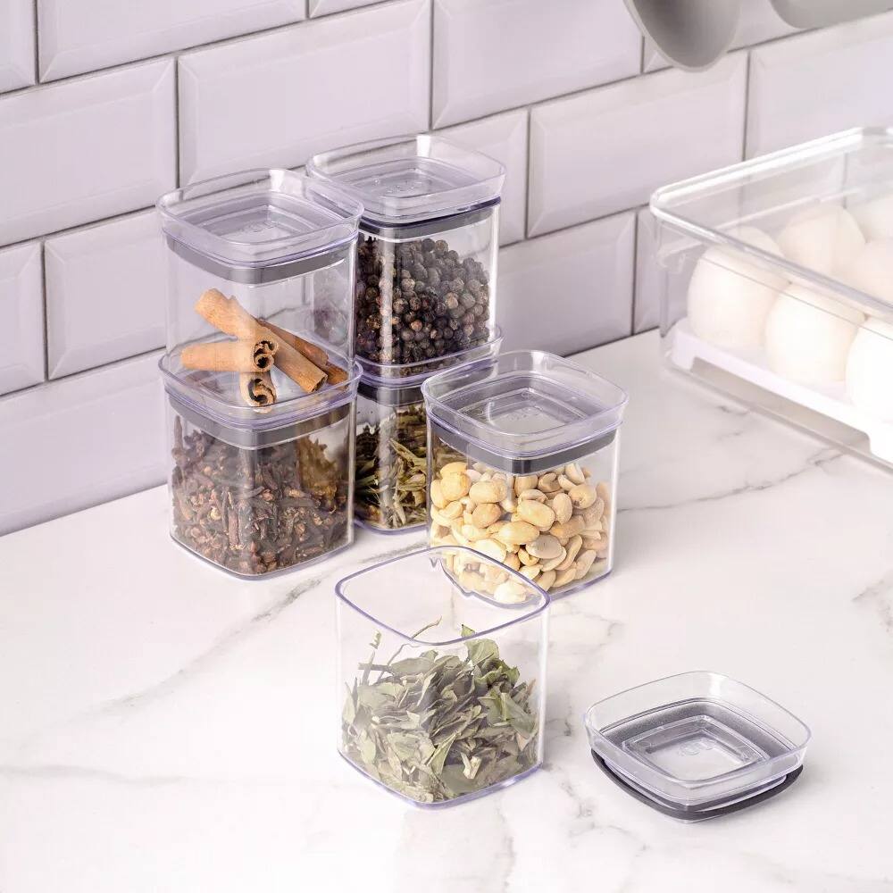 Alt View 1. OU - OU Spice Rack Organizer, 13pc 5oz Spice Containers 3 Tier Clear Spice Holder and Seasoning Organizer - Clear.