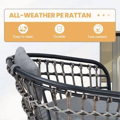 ALL-WEATHER PE RATTAN
Easy to clean
Durable
Fade-resistant