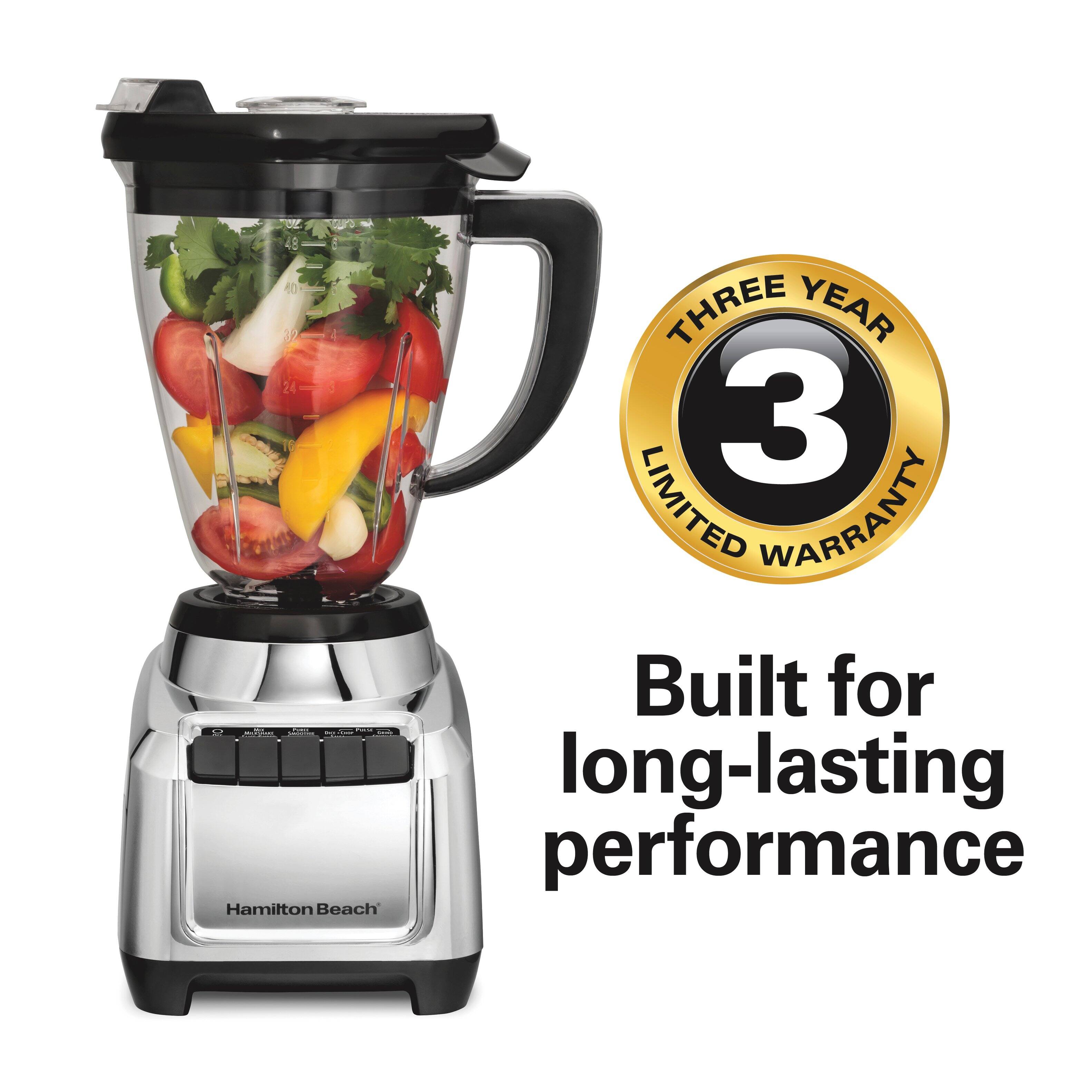 48 40 THREE YEAR LIMITED WARRANTY Built for long-lasting performance Hamilton Beach