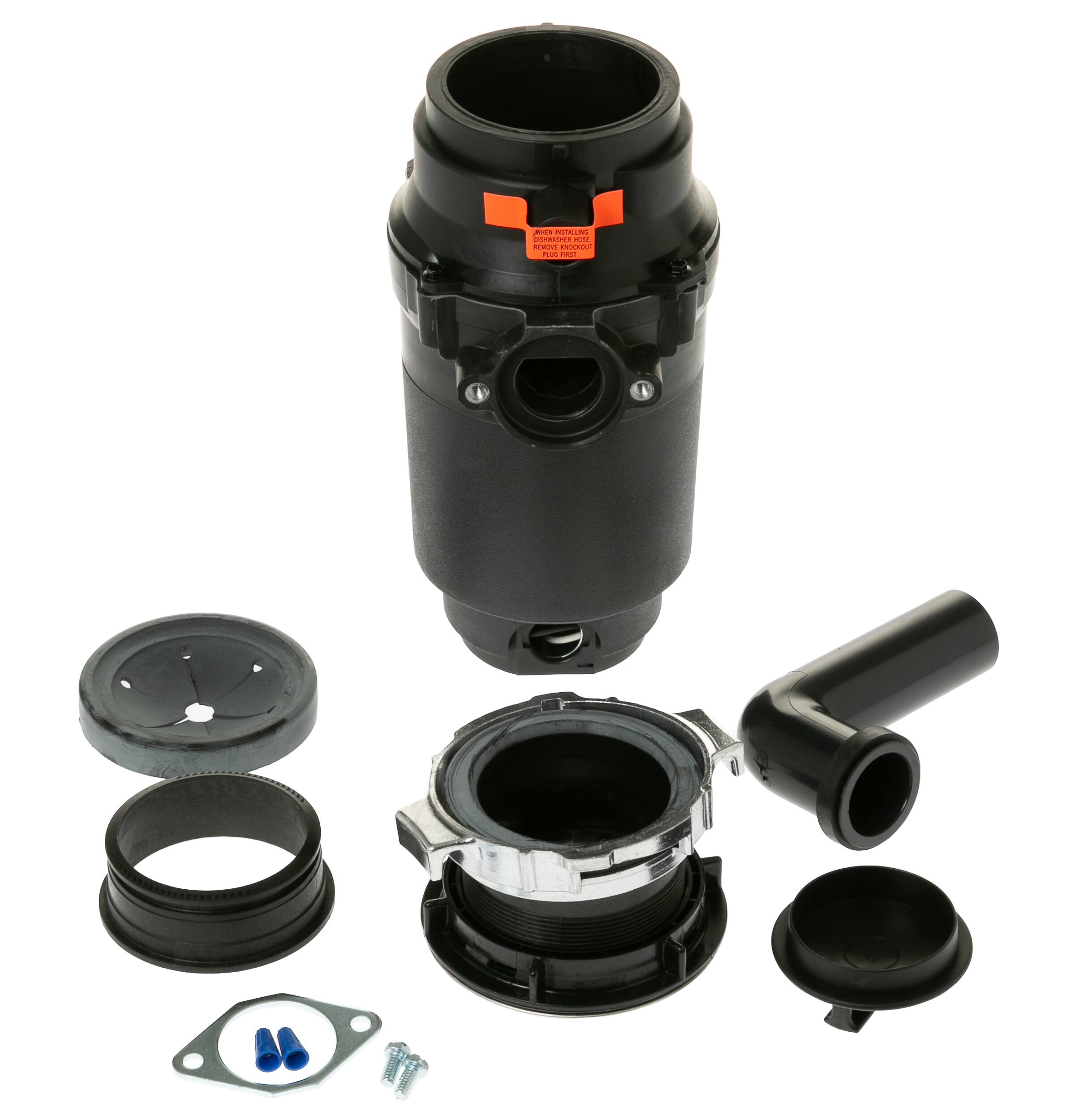 Alt View 13. GE - 1/3 HP Continuous Feed Garbage Disposer - Black.