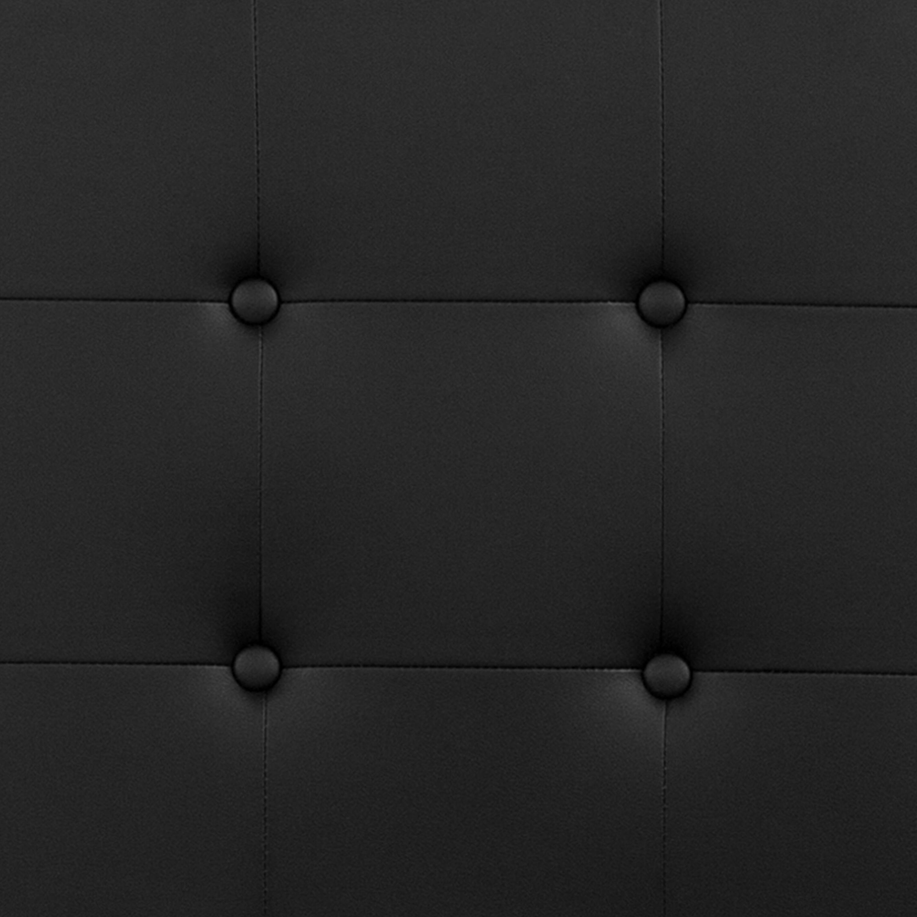 Alt View 9. Emma + Oliver - Button Tufted Adjustable Height Upholstered Headboard - Black.