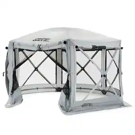 Clam - Quick-Set Pavilion 12.5 x 12.5 Foot Portable Outdoor Canopy Shelter - Gray