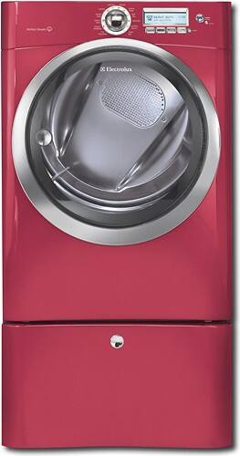 Front Standard. Electrolux - 8.0 Cu. Ft. 56-Cycle Extra-Large Capacity Electric Steam Dryer - Red.