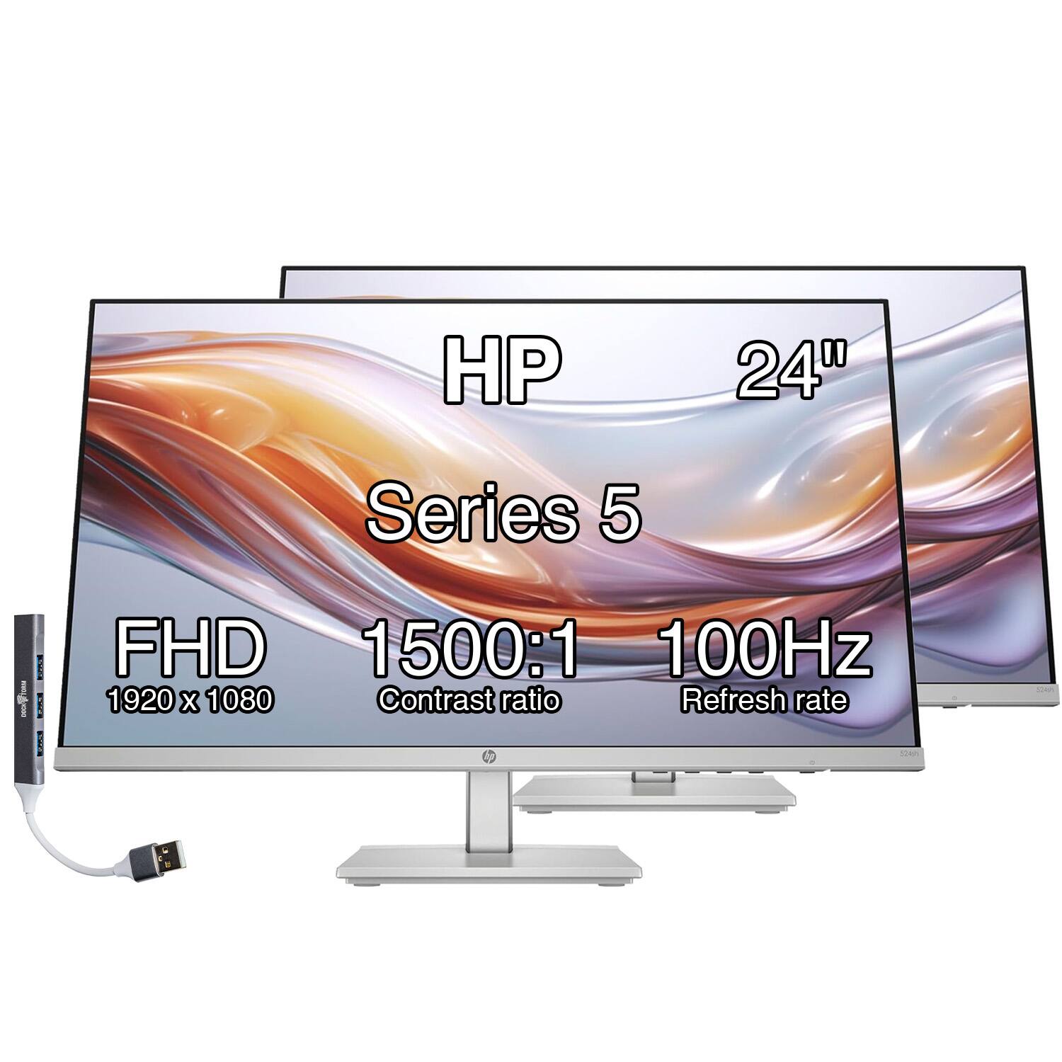 HP 24" Series 5 FHD 1500:1 100Hz 1920 x 1080 Contrast ratio Refresh rate