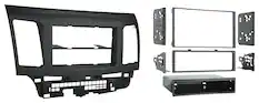 Front. Metra - Dash Kit for Select 2008-2017 Mitsubishi Lancer DIN DDIN - Black.