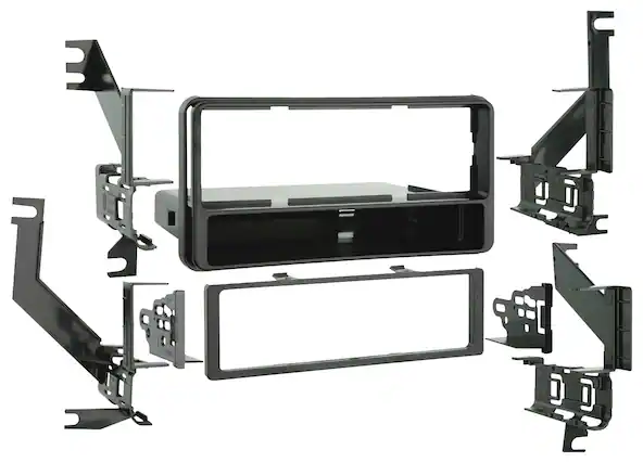 Front. Metra - Dash Kit for Select 2007-2012 Toyota Yaris DIN - Black.
