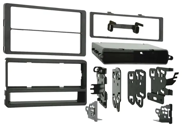 Front. Metra - Dash Kit for Select 2003-2008 Toyota Matrix DIN - Black.
