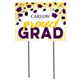Jardine - Carlow University Celtics 18" x 24" Proud Grad Yard Sign - White